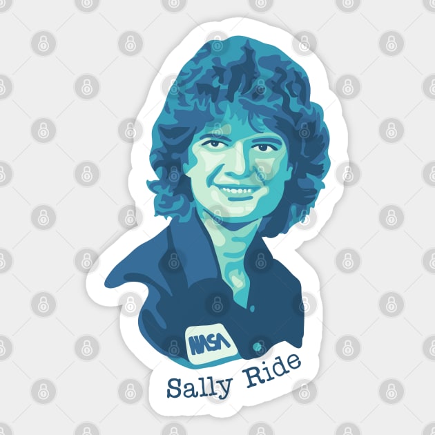 Sally Ride Portrait Sticker by Slightly Unhinged